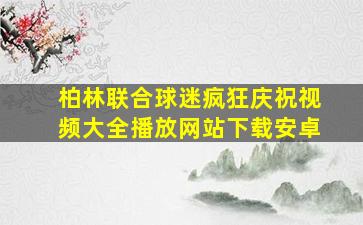 柏林联合球迷疯狂庆祝视频大全播放网站下载安卓