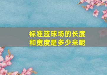 标准篮球场的长度和宽度是多少米呢