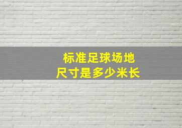 标准足球场地尺寸是多少米长