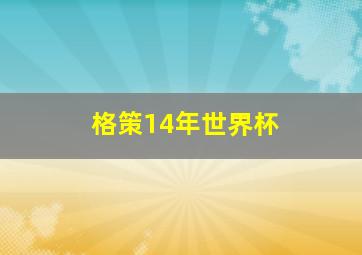 格策14年世界杯