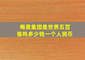 梅奥集团是世界五百强吗多少钱一个人民币