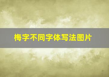 梅字不同字体写法图片