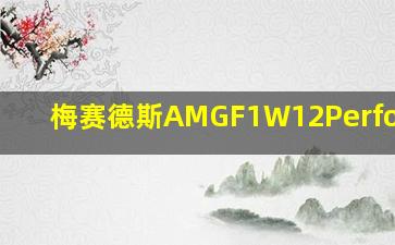 梅赛德斯AMGF1W12Performace