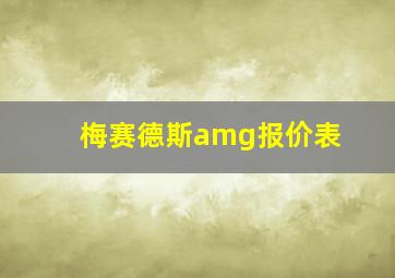 梅赛德斯amg报价表