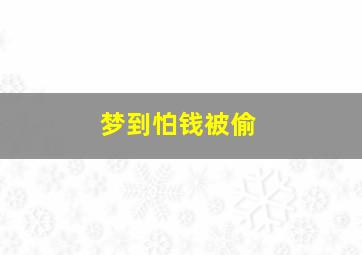 梦到怕钱被偷