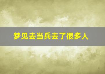 梦见去当兵去了很多人