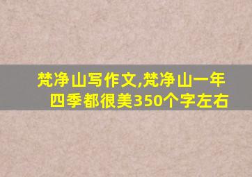 梵净山写作文,梵净山一年四季都很美350个字左右