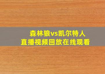 森林狼vs凯尔特人直播视频回放在线观看