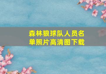 森林狼球队人员名单照片高清图下载