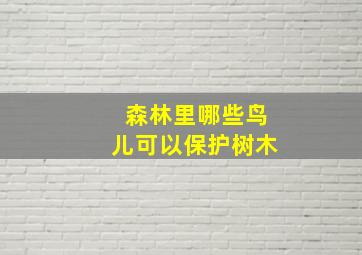 森林里哪些鸟儿可以保护树木