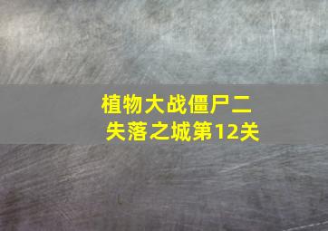 植物大战僵尸二失落之城第12关