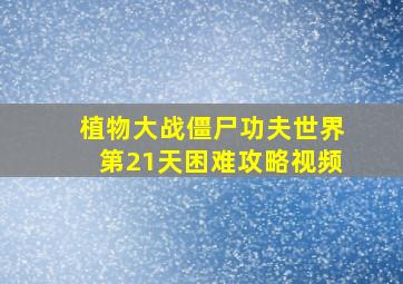 植物大战僵尸功夫世界第21天困难攻略视频