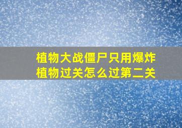 植物大战僵尸只用爆炸植物过关怎么过第二关