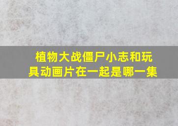 植物大战僵尸小志和玩具动画片在一起是哪一集