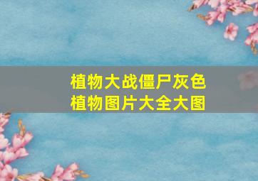 植物大战僵尸灰色植物图片大全大图