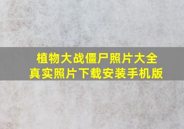 植物大战僵尸照片大全真实照片下载安装手机版