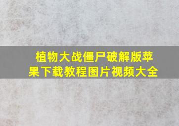 植物大战僵尸破解版苹果下载教程图片视频大全