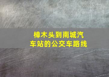 樟木头到南城汽车站的公交车路线