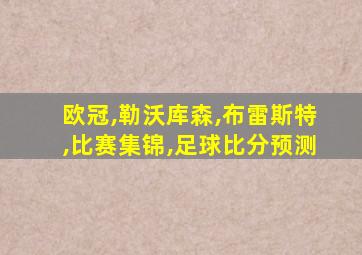 欧冠,勒沃库森,布雷斯特,比赛集锦,足球比分预测