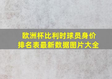 欧洲杯比利时球员身价排名表最新数据图片大全