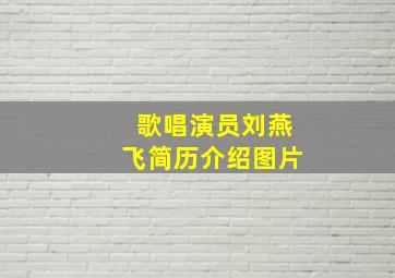 歌唱演员刘燕飞简历介绍图片