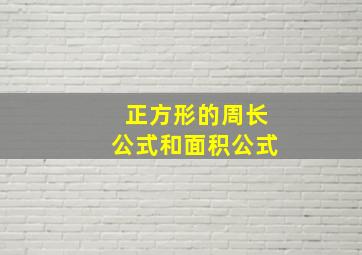 正方形的周长公式和面积公式