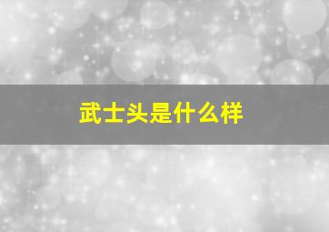 武士头是什么样