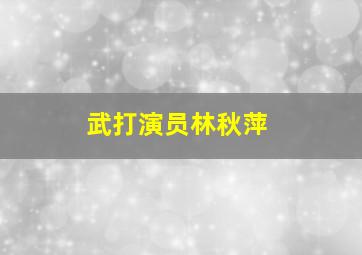 武打演员林秋萍