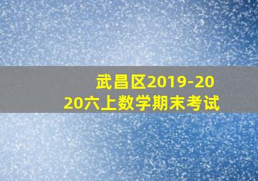 武昌区2019-2020六上数学期末考试