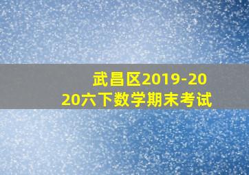 武昌区2019-2020六下数学期末考试