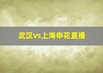 武汉vs上海申花直播