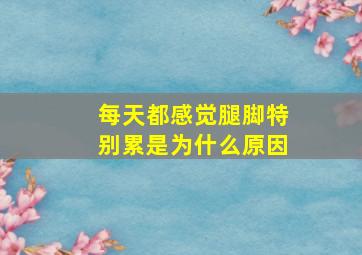 每天都感觉腿脚特别累是为什么原因