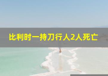 比利时一持刀行人2人死亡