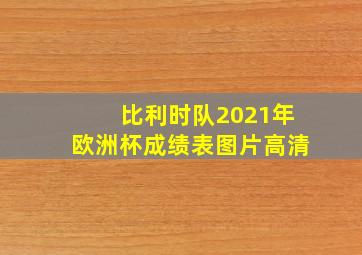 比利时队2021年欧洲杯成绩表图片高清