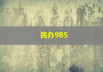 民办985