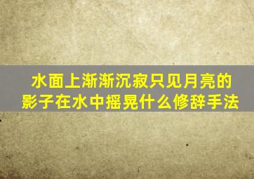 水面上渐渐沉寂只见月亮的影子在水中摇晃什么修辞手法