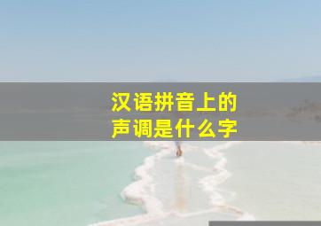 汉语拼音上的声调是什么字