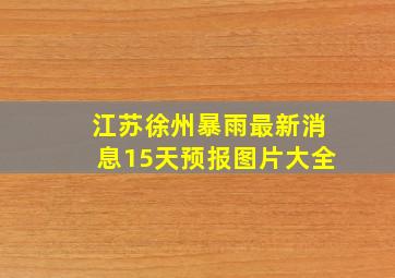 江苏徐州暴雨最新消息15天预报图片大全