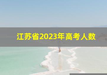 江苏省2023年高考人数