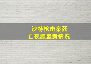 沙特枪击案死亡视频最新情况