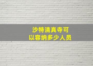 沙特清真寺可以容纳多少人员