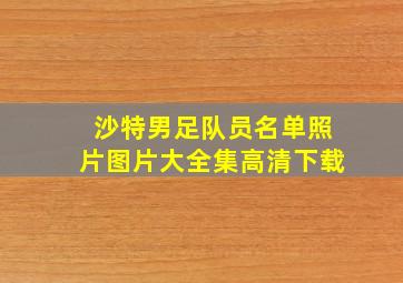 沙特男足队员名单照片图片大全集高清下载