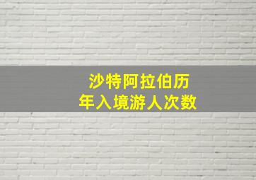 沙特阿拉伯历年入境游人次数