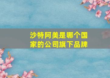 沙特阿美是哪个国家的公司旗下品牌