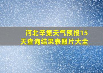 河北辛集天气预报15天查询结果表图片大全