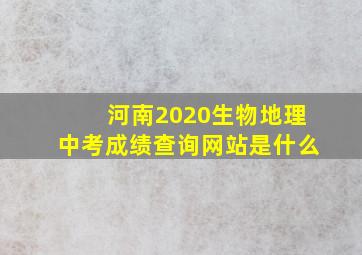 河南2020生物地理中考成绩查询网站是什么