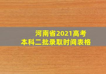 河南省2021高考本科二批录取时间表格