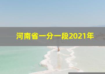 河南省一分一段2021年