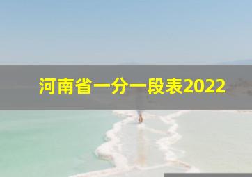 河南省一分一段表2022