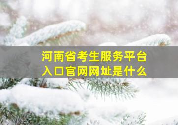 河南省考生服务平台入口官网网址是什么